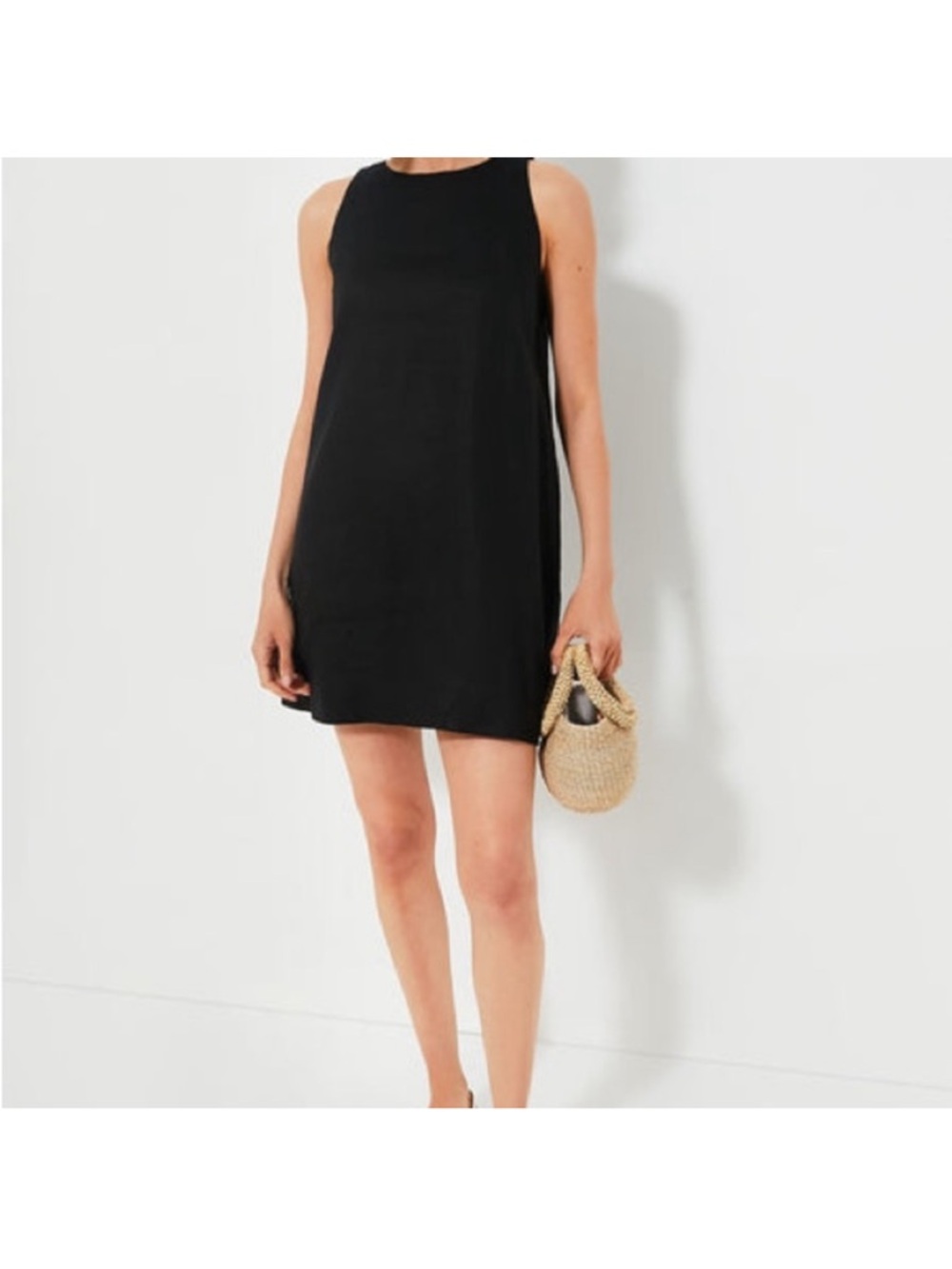 Tuckernuck Black Linen Mini Dress